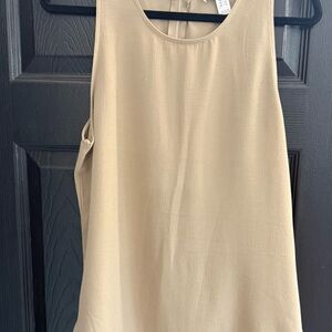 Elegant Beige Sleeveless Top